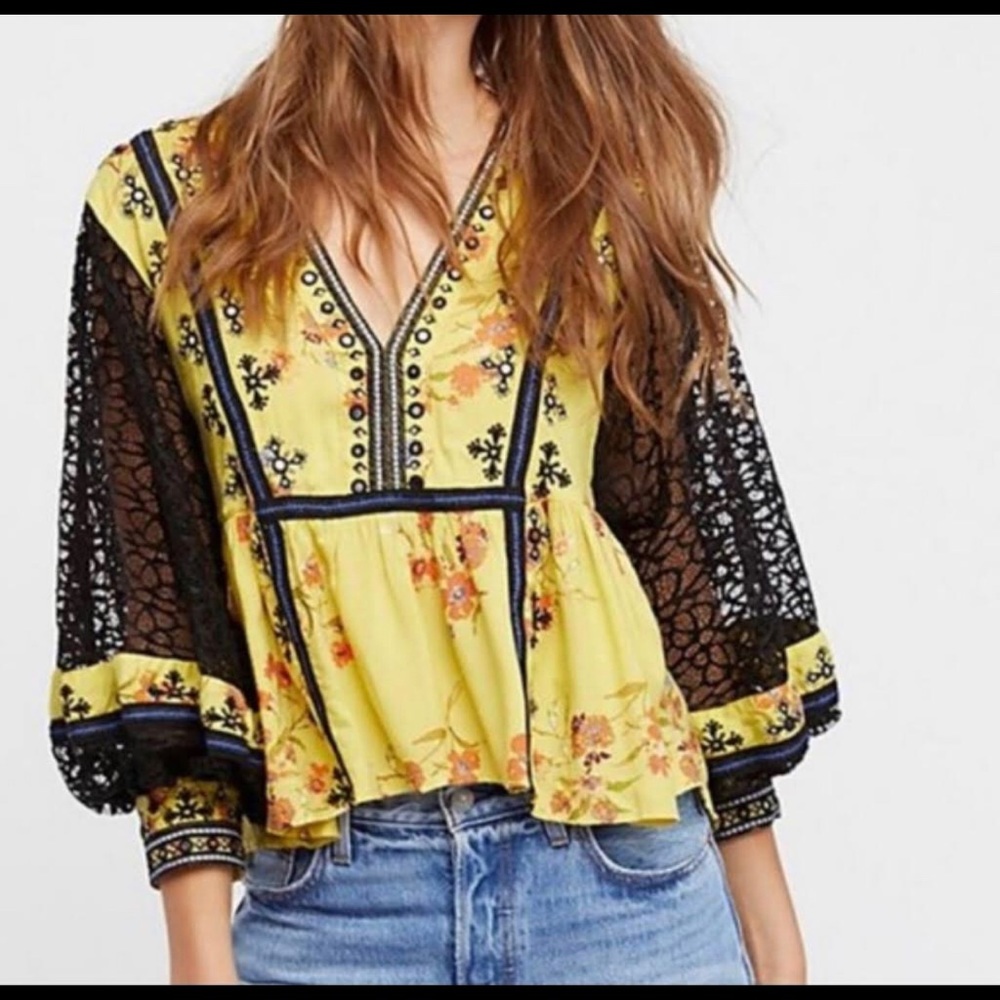 Boho Free People Blouse
